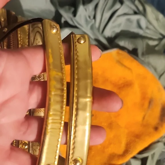 Coach Gold and Tan Satchel - Picture 7 of 7